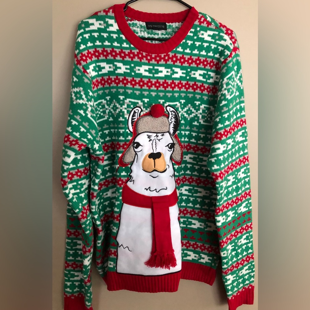 NWOT  BLIZZARD BAY ALPACA Christmas Ugly Sweater  Size XL  Unisex